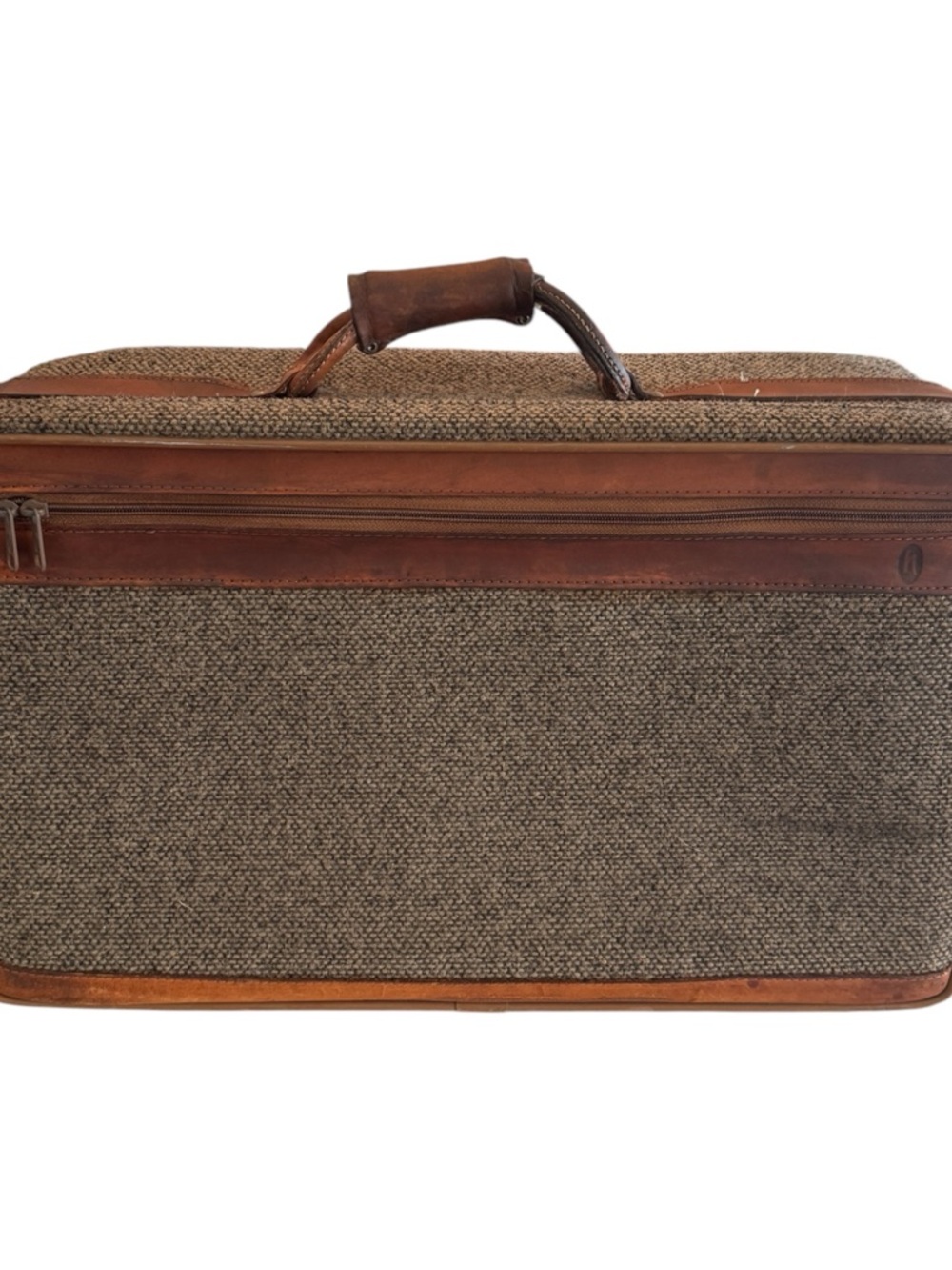 Vintage Hartmann Luggage 21 Carry On Suitcase Tweed & Leather Luggage